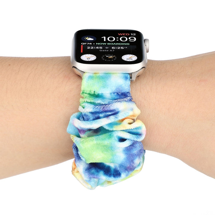 Lisslune | Flannel Haarring Bracelet Watch Band for Apple Watch Ultra 49mm & Watch Ultra 2 49mm / Series 9 & 8 & 7 45mm / SE 3 & SE 2 & 6 & SE & 5 & 4 44mm / 3 & 2 & 1 42mm (11)