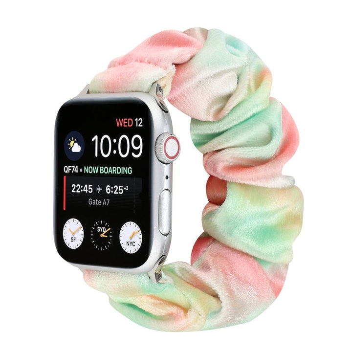 Lisslune | Flannel Hair Ring Bracelet for Apple Watch Ultra 49mm & Watch Ultra 2 49mm / Series 9 & 8 & 7 45mm / SE 3 & SE 2 & 6 & SE & 5 & 4 44mm / 3 & 2 & 1 42mm (13)