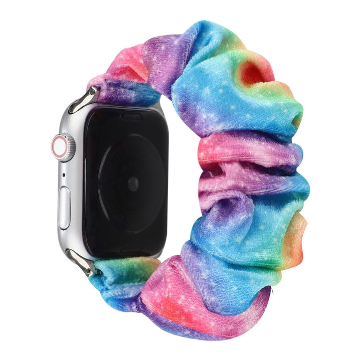 Lisslune | Flannel Hair Ring Watch Band for Apple Watch Ultra 49mm & Watch Ultra 2 49mm / Series 9 & 8 & 7 45mm / SE 3 & SE 2 & 6 & SE & 5 & 4 44mm / 3 & 2 & 1 42mm (16)