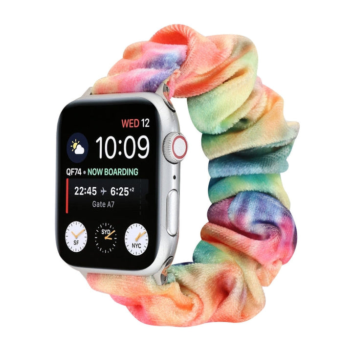 Lisslune | Flannel Hair Ring Watch Strap for Apple Watch Ultra 49mm & Watch Ultra 2 49mm / Series 9 & 8 & 7 45mm / SE 3 & SE 2 & 6 & SE & 5 & 4 44mm / 3 & 2 & 1 42mm (17)
