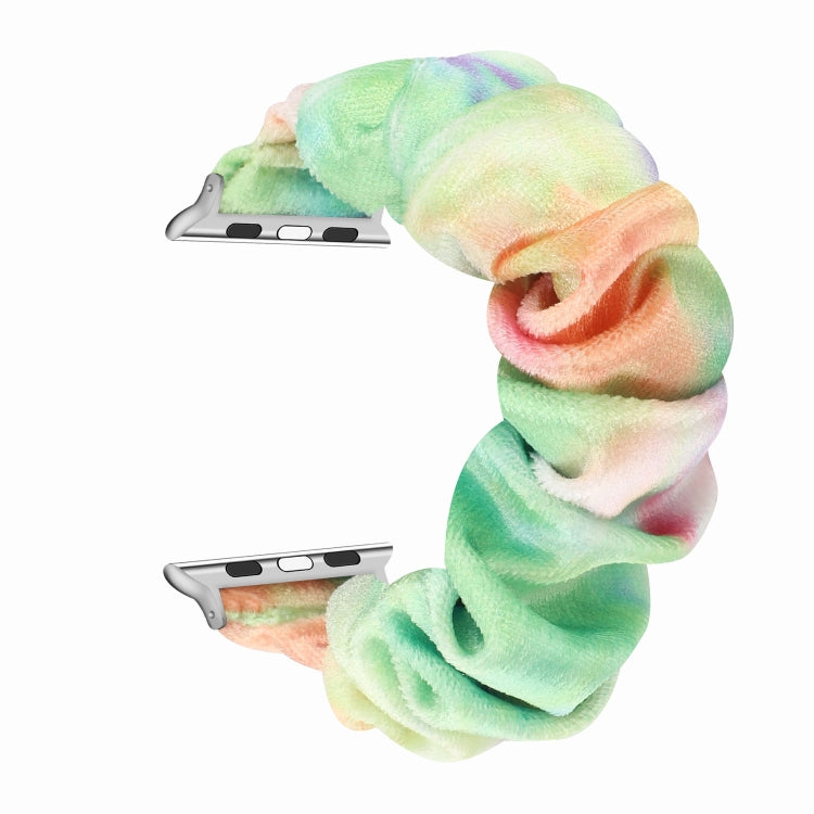 Lisslune | Flannel Hair Ring Bracelet Watch Band for Apple Watch Ultra 49mm & Watch Ultra 2 49mm / Series 9 & 8 & 7 45mm / SE 3 & SE 2 & 6 & SE & 5 & 4 44mm / 3 & 2 & 1 42mm (18)