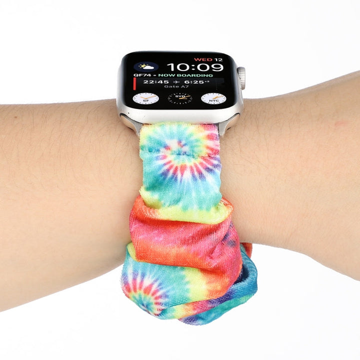 Lisslune | Flannel Hair Ring Watch Band for Apple Watch Ultra 49mm & Watch Ultra 2 49mm / Series 9 & 8 & 7 45mm / SE 3 & SE 2 & 6 & SE & 5 & 4 44mm / 3 & 2 & 1 42mm(19)