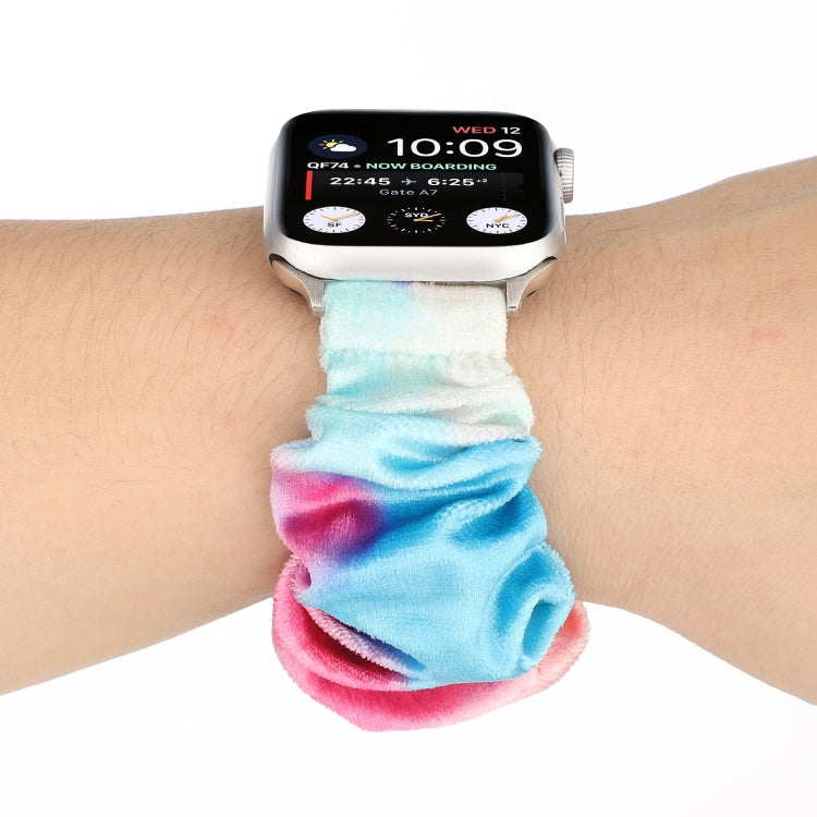 Lisslune | Flannel Hair Ring Bracelet Strap for Apple Watch Ultra 49mm & Watch Ultra 2 49mm / Series 9 & 8 & 7 45mm / SE 3 & SE 2 & 6 & SE & 5 & 4 44mm / 3 & 2 & 1 42mm (20)