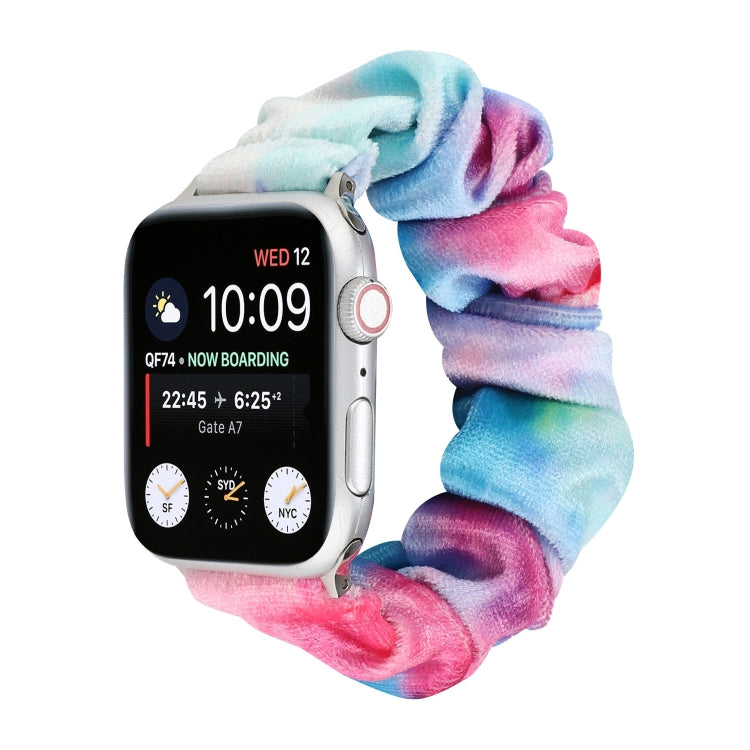Lisslune | Flannel Hair Ring Bracelet Strap for Apple Watch Ultra 49mm & Watch Ultra 2 49mm / Series 9 & 8 & 7 45mm / SE 3 & SE 2 & 6 & SE & 5 & 4 44mm / 3 & 2 & 1 42mm (20)