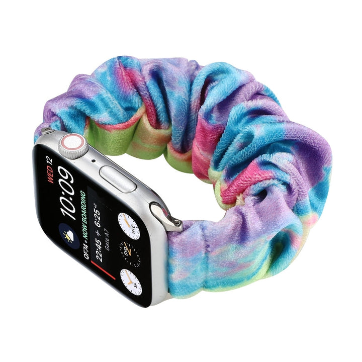 Lisslune | Flannel-Hairband-Watchband for Apple Watch Ultra 49mm & Watch Ultra 2 49mm / Series 9 & 8 & 7 45mm / SE 3 & SE 2 & 6 & SE & 5 & 4 44mm / 3 & 2 & 1 42mm (22)