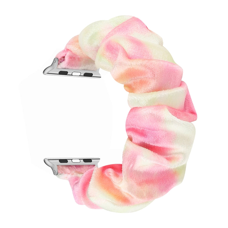 Lisslune | Flannel Hair Ring Bracelet Watch Band for Apple Watch Series 9&8&7 41mm / SE 3&SE 2&6&SE&5&4 40mm / 3&2&1 38mm(1)