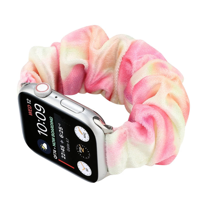 Lisslune | Flannel Hair Ring Bracelet Watch Band for Apple Watch Series 9&8&7 41mm / SE 3&SE 2&6&SE&5&4 40mm / 3&2&1 38mm(1)