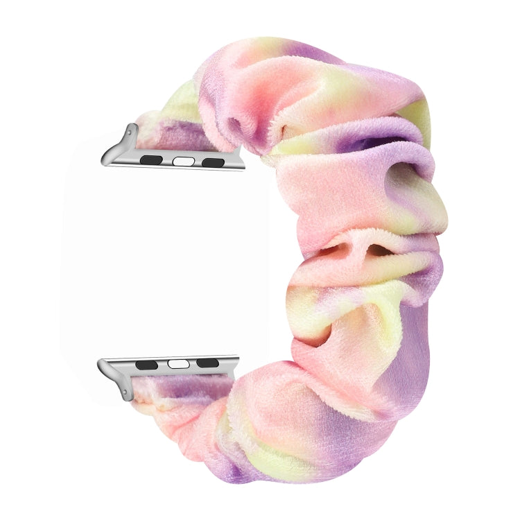 Lisslune | Flannel Hair Ring Watch Band for Apple Watch Series 9&8&7 41mm / SE 3&SE 2&6&SE&5&4 40mm / 3&2&1 38mm(2)