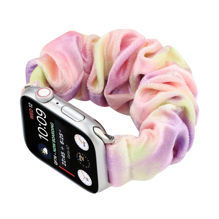Lisslune | Flannel Hair Ring Watch Band for Apple Watch Series 9&8&7 41mm / SE 3&SE 2&6&SE&5&4 40mm / 3&2&1 38mm(2)
