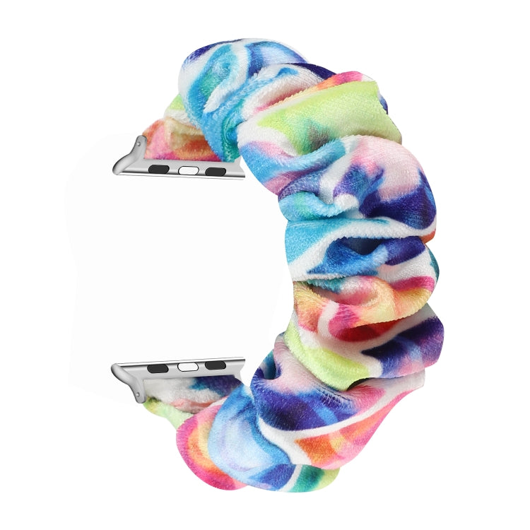 Lisslune | Flannel Hair Ring Watch Band for Apple Watch Series 9&8&7 41mm / SE 3&SE 2&6&SE&5&4 40mm / 3&2&1 38mm(4)