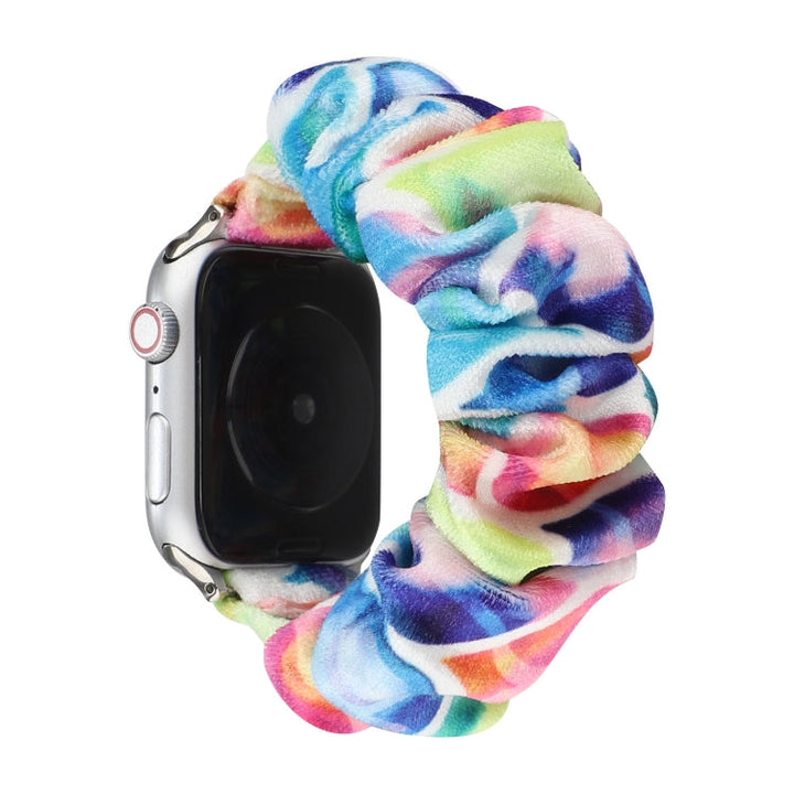 Lisslune | Flannel Hair Ring Watch Band for Apple Watch Series 9&8&7 41mm / SE 3&SE 2&6&SE&5&4 40mm / 3&2&1 38mm(4)