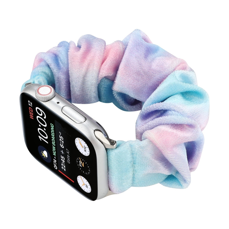 Lisslune | Flannel Hair Ring Watch Band for Apple Watch Series 7 41mm / 6 & SE & 5 & 4 40mm / 3 & 2 & 1 38mm(5)