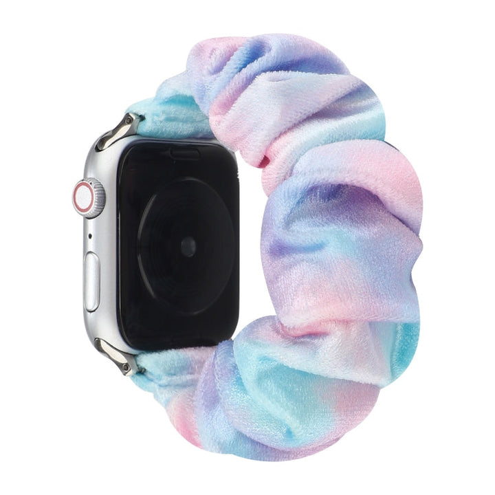 Lisslune | Flannel Hair Ring Watch Band for Apple Watch Series 7 41mm / 6 & SE & 5 & 4 40mm / 3 & 2 & 1 38mm(5)