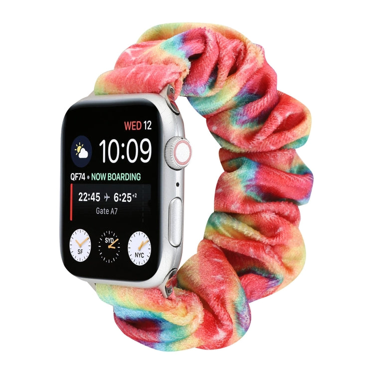 Lisslune | Flannel Hair Ring Bracelet Watch Band for Apple Watch Series 9&8&7 41mm / SE 3&SE 2&6&SE&5&4 40mm / 3&2&1 38mm(6)