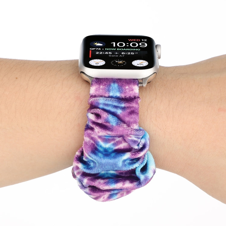 Lisslune | Flannel Hair Ring Watch Strap for Apple Watch Series 9&8&7 41mm / SE 3&SE 2&6&SE&5&4 40mm / 3&2&1 38mm(7)
