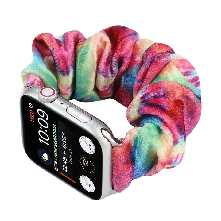 Lisslune | Flannel Hair Ring Watch Band for Apple Watch Series 9&8&7 41mm / SE 3&SE 2&6&SE&5&4 40mm / 3&2&1 38mm(8)