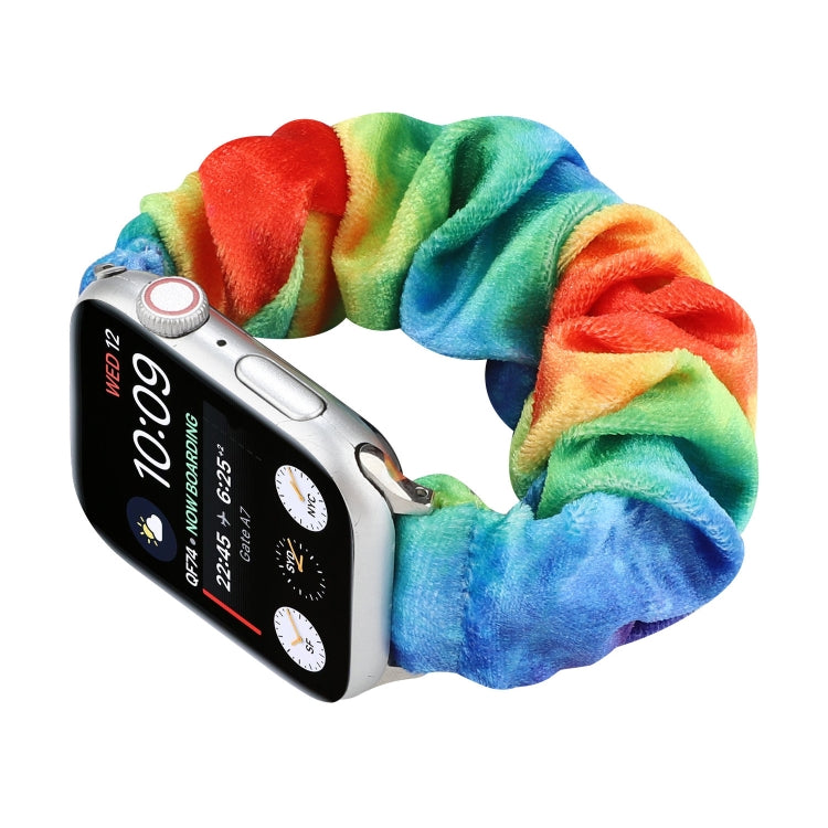 Lisslune | Flannel Hair Ring Watch Band for Apple Watch Series 9&8&7 41mm / SE 3&SE 2&6&SE&5&4 40mm / 3&2&1 38mm(9)