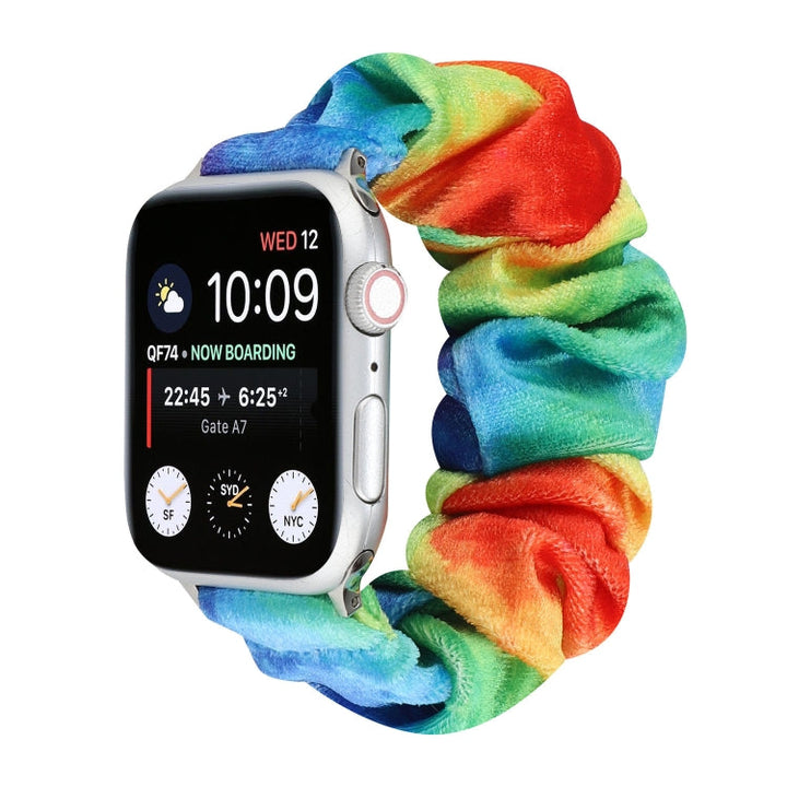 Lisslune | Flannel Hair Ring Watch Band for Apple Watch Series 9&8&7 41mm / SE 3&SE 2&6&SE&5&4 40mm / 3&2&1 38mm(9)