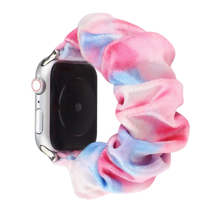 Lisslune | Flannel Hair Ring Watch Band for Apple Watch Series 9&8&7 41mm / SE 3&SE 2&6&SE&5&4 40mm / 3&2&1 38mm(10)