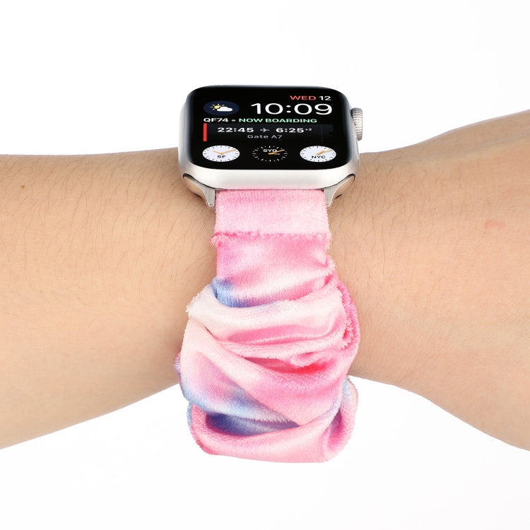 Lisslune | Flannel Hair Ring Watch Band for Apple Watch Series 9&8&7 41mm / SE 3&SE 2&6&SE&5&4 40mm / 3&2&1 38mm(10)