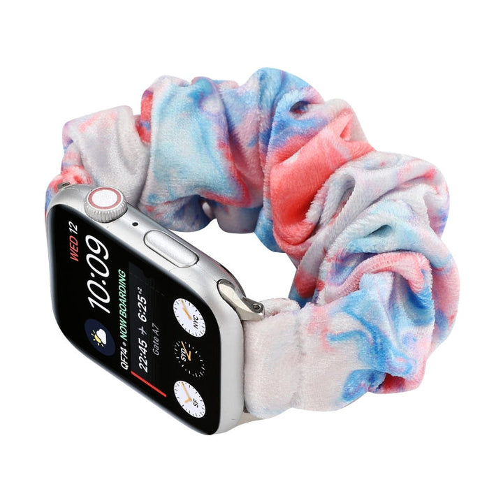 Lisslune | Flannel Hair Ring Bracelet For Apple Watch Series 9&8&7 41mm / SE 3&SE 2&6&SE&5&4 40mm / 3&2&1 38mm(12)