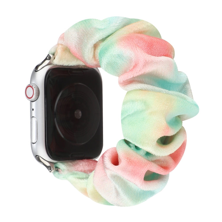 Lisslune | Flannel Hair Ring Bracelet Watch Band for Apple Watch Series 9&8&7 41mm / SE 3&SE 2&6&SE&5&4 40mm / 3&2&1 38mm(13)