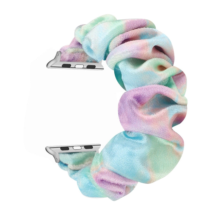 Lisslune | Flannel Hair Ring Bracelet for Apple Watch Series 9&8&7 41mm / SE 3&SE 2&6&SE&5&4 40mm / 3&2&1 38mm(14)