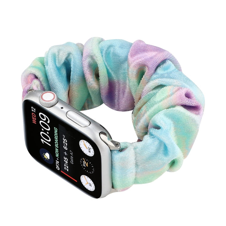 Lisslune | Flannel Hair Ring Bracelet for Apple Watch Series 9&8&7 41mm / SE 3&SE 2&6&SE&5&4 40mm / 3&2&1 38mm(14)