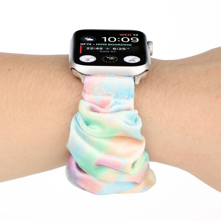 Lisslune | Flannel Hair Ring Bracelet for Apple Watch Series 9&8&7 41mm / SE 3&SE 2&6&SE&5&4 40mm / 3&2&1 38mm(14)