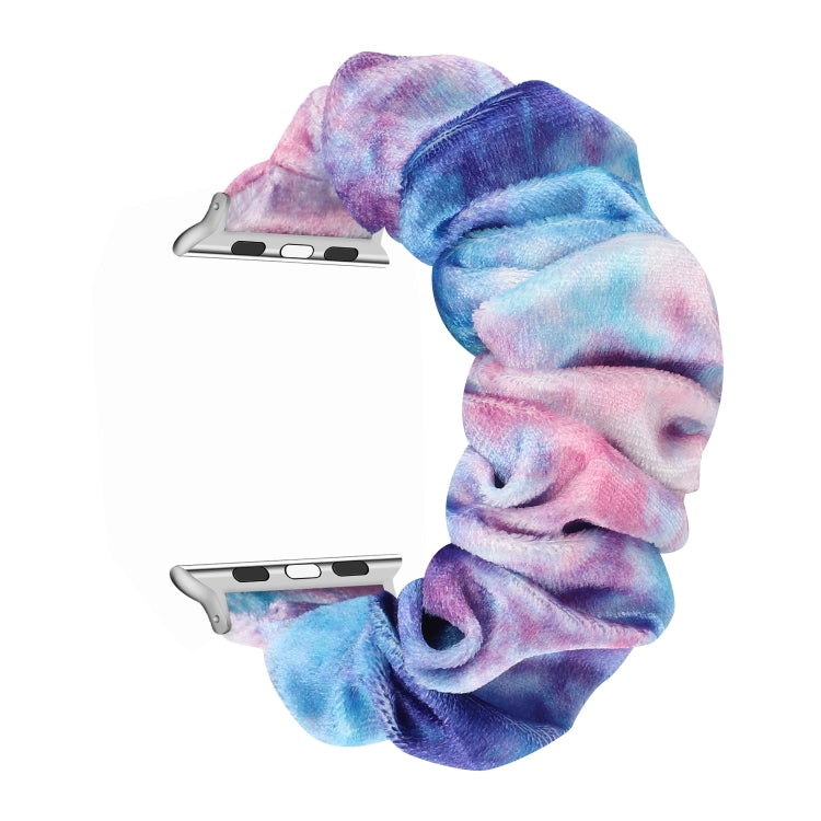Lisslune | Flannel Hair Ring Bracelet Watch Band for Apple Watch Series 9&8&7 41mm / SE 3&SE 2&6&SE&5&4 40mm / 3&2&1 38mm(15)