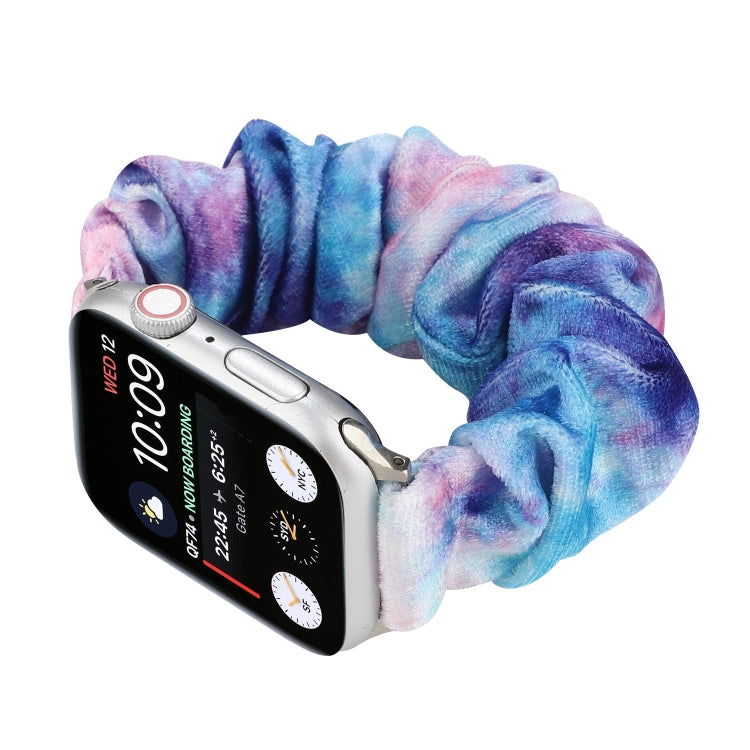 Lisslune | Flannel Hair Ring Bracelet Watch Band for Apple Watch Series 9&8&7 41mm / SE 3&SE 2&6&SE&5&4 40mm / 3&2&1 38mm(15)