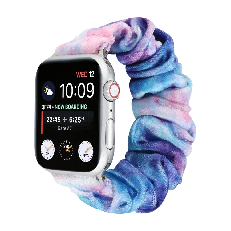 Lisslune | Flannel Hair Ring Bracelet Watch Band for Apple Watch Series 9&8&7 41mm / SE 3&SE 2&6&SE&5&4 40mm / 3&2&1 38mm(15)