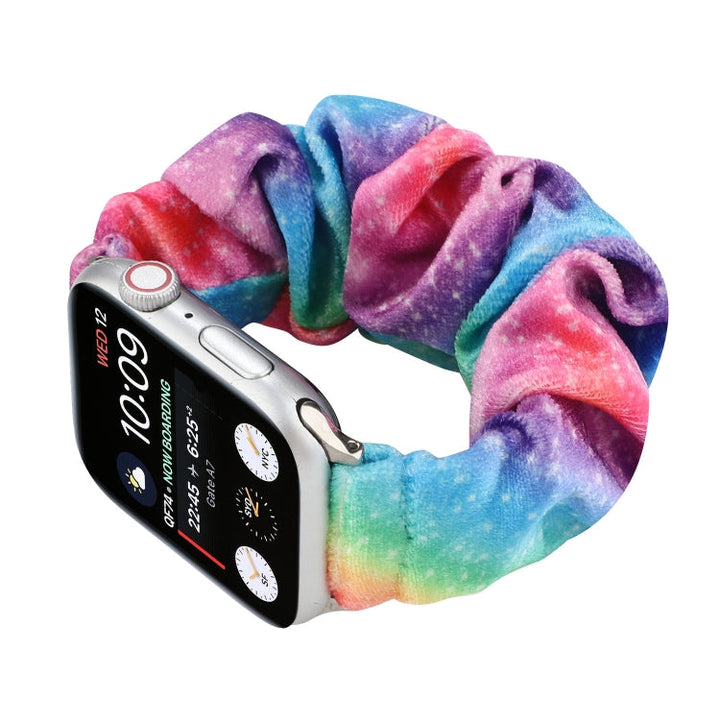 Lisslune | Flannel Hair Ring Watch Strap for Apple Watch Series 9&8&7 41mm / SE 3&SE 2&6&SE&5&4 40mm / 3&2&1 38mm(16)