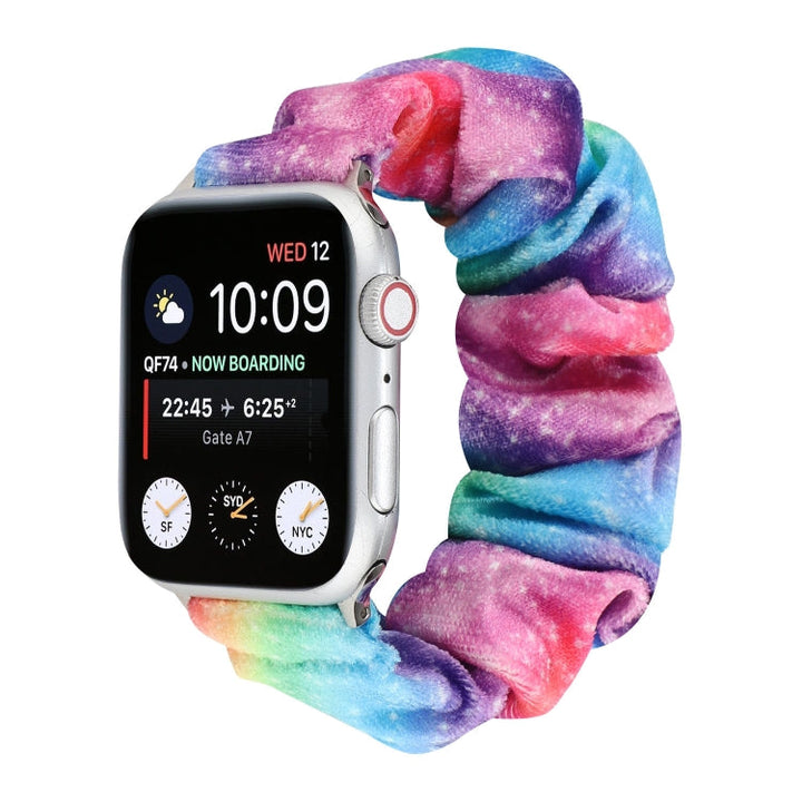 Lisslune | Flannel Hair Ring Watch Strap for Apple Watch Series 9&8&7 41mm / SE 3&SE 2&6&SE&5&4 40mm / 3&2&1 38mm(16)