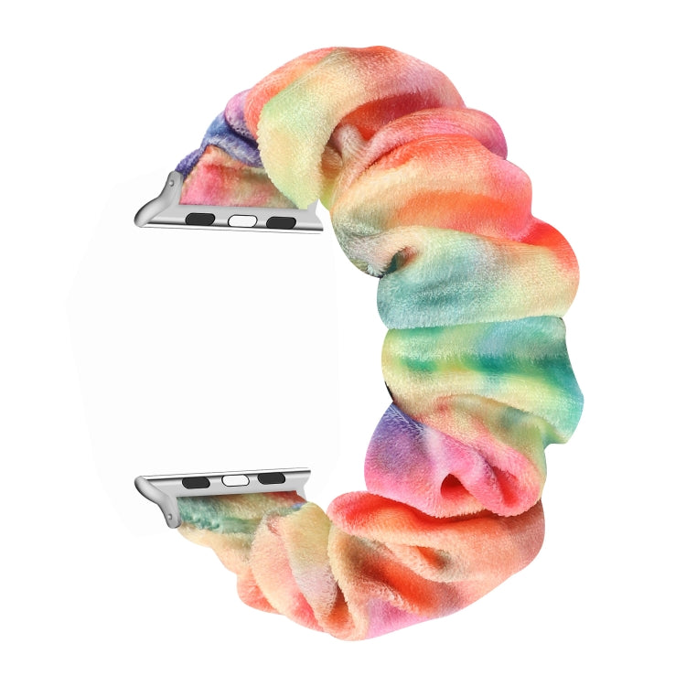 Lisslune | Flannel Hair Ring Watch Strap for Apple Watch Series 9&8&7 41mm / SE 3&SE 2&6&SE&5&4 40mm / 3&2&1 38mm(17)