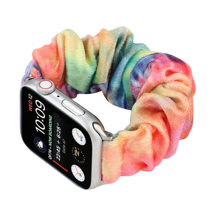 Lisslune | Flannel Hair Ring Watch Strap for Apple Watch Series 9&8&7 41mm / SE 3&SE 2&6&SE&5&4 40mm / 3&2&1 38mm(17)