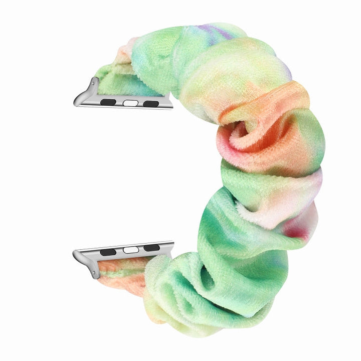 Lisslune | Flannel Hair Ring Watch Band for Apple Watch Series 9&8&7 41mm / SE 3&SE 2&6&SE&5&4 40mm / 3&2&1 38mm(18)
