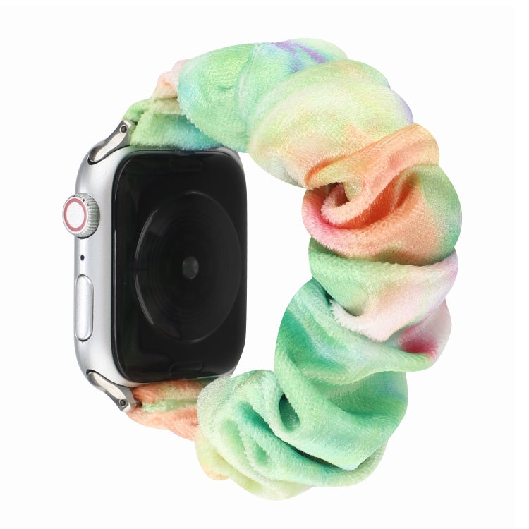 Lisslune | Flannel Hair Ring Watch Band for Apple Watch Series 9&8&7 41mm / SE 3&SE 2&6&SE&5&4 40mm / 3&2&1 38mm(18)