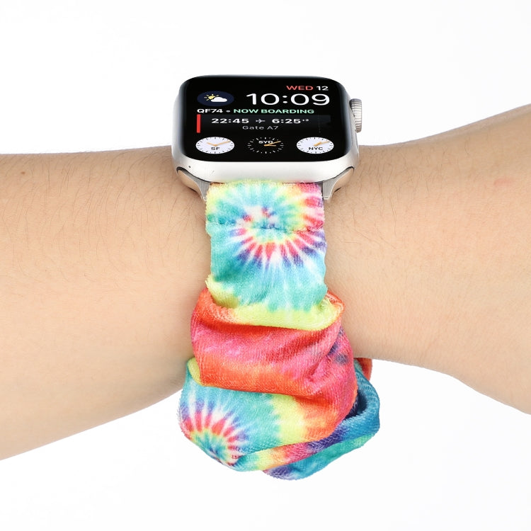 Lisslune | Flannel Hair Ring Bracelet for Apple Watch Series 9&8&7 41mm / SE 3&SE 2&6&SE&5&4 40mm / 3&2&1 38mm(19)