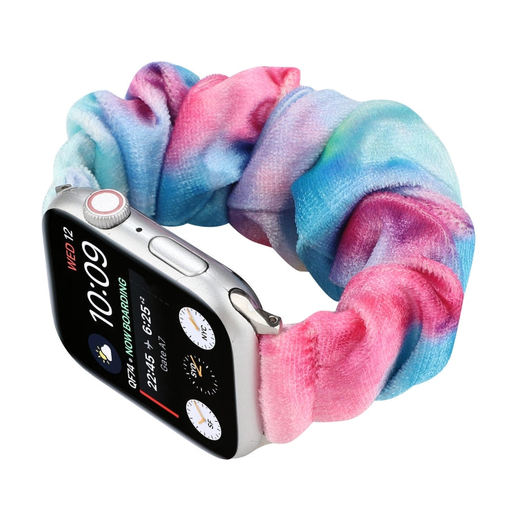 Lisslune | Flannel Hair Ring Bracelet Watch Band for Apple Watch Series 9&8&7 41mm / SE 3&SE 2&6&SE&5&4 40mm / 3&2&1 38mm(20)