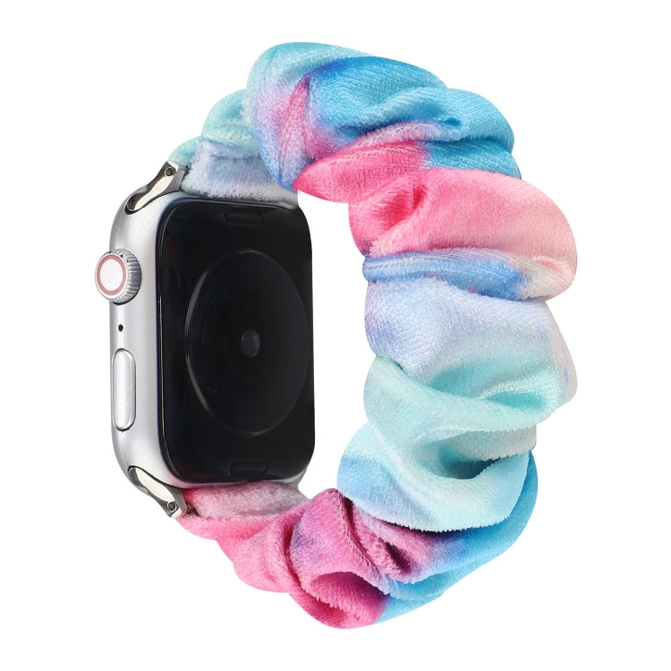 Lisslune | Flannel Hair Ring Bracelet Watch Band for Apple Watch Series 9&8&7 41mm / SE 3&SE 2&6&SE&5&4 40mm / 3&2&1 38mm(20)