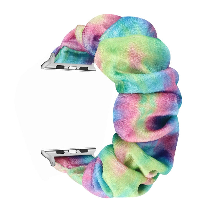 Lisslune | Flannel Hair Ring Bracelet for Apple Watch Series 9&8&7 41mm / SE 3&SE 2&6&SE&5&4 40mm / 3&2&1 38mm(21)