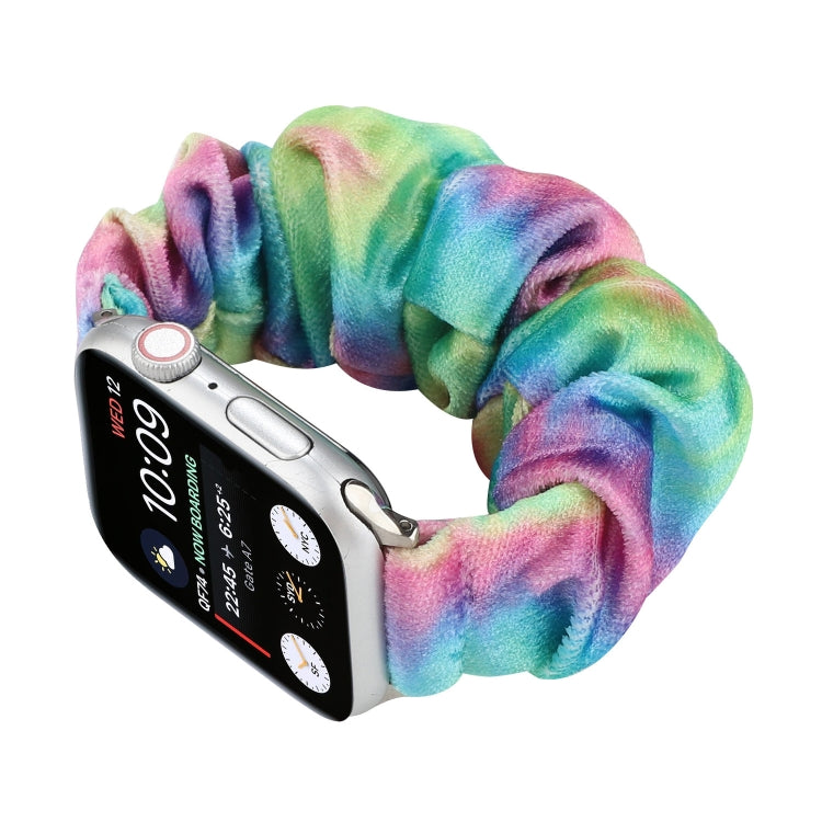 Lisslune | Flannel Hair Ring Bracelet for Apple Watch Series 9&8&7 41mm / SE 3&SE 2&6&SE&5&4 40mm / 3&2&1 38mm(21)
