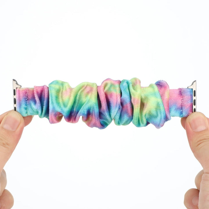 Lisslune | Flannel Hair Ring Bracelet for Apple Watch Series 9&8&7 41mm / SE 3&SE 2&6&SE&5&4 40mm / 3&2&1 38mm(21)