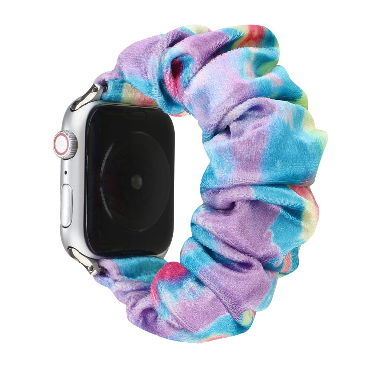 Lisslune | Flannel Hair Ring Watch Strap for Apple Watch Series 9&8&7 41mm / SE 3&SE 2&6&SE&5&4 40mm / 3&2&1 38mm(22)
