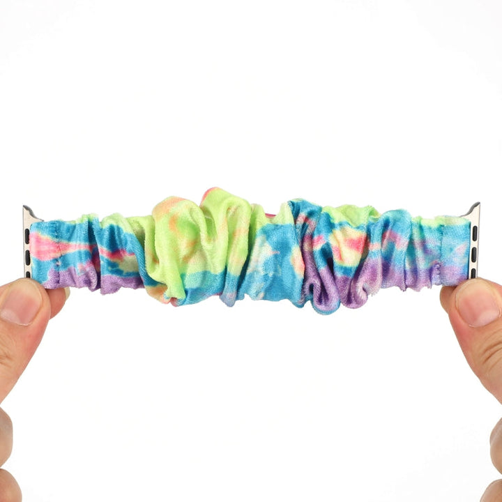 Lisslune | Flannel Hair Ring Watch Strap for Apple Watch Series 9&8&7 41mm / SE 3&SE 2&6&SE&5&4 40mm / 3&2&1 38mm(22)