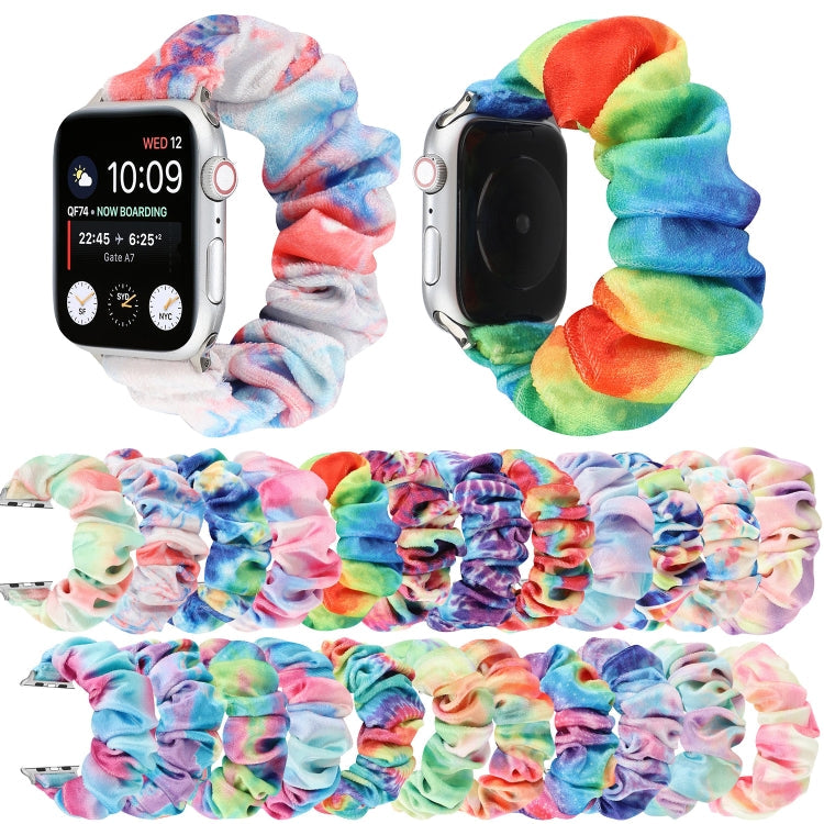 Lisslune | Flannel Hair Ring Bracelet for Apple Watch Series 9&8&7 41mm / SE 3&SE 2&6&SE&5&4 40mm / 3&2&1 38mm(21)