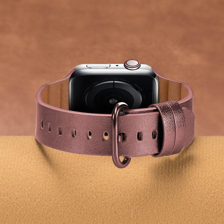 Lisslune | Leather Watch Bands for Apple Watch Series 7 45mm / 6 & SE & 5 & 4 44mm / 3 & 2 & 1 42mm (Pink)