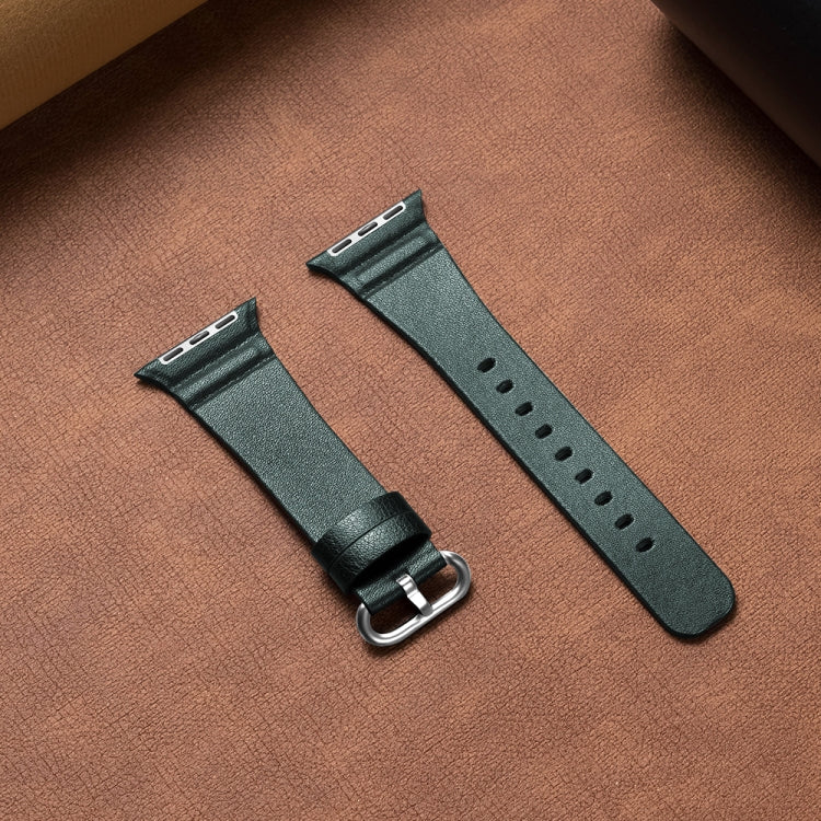 Lisslune | Leather Watch Bands for Apple Watch Series 7 45mm / 6 & SE & 5 & 4 44mm / 3 & 2 & 1 42mm (Green)