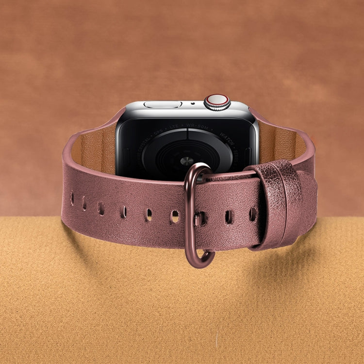 Lisslune | leather watch bands for Apple Watch Series 7 41 mm / 6 & SE & 5 & 4 40 mm / 3 & 2 & 1 38 mm (Pink)